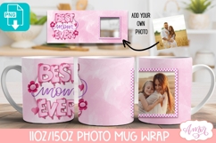 Best Mom Photo Mug Wrap sublimation PNG, Mother's day mug Product Image 2