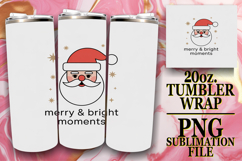 Cheerful Days 20oz tumbler wrap, Funny Santa Product Image 1