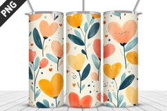 Flowers Tumbler Wrap | Sublimation Design | Tumble PNG Product Image 1