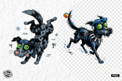 Whimsical Summer Dog Png Clipart Product Image 1
