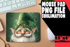 Gnome Magic: Watercolor Mouse Pad Design Sublimation PNG Product Image 1