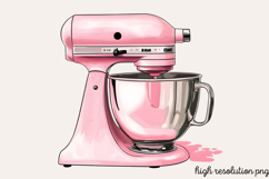 Pink Kitchen Coquette Kitchen Clipart PNG, Product Image 1