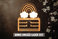 Bow holder laser cut - Wooden Nursery Decor Laser Product Image 1