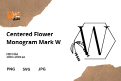 Centered Flower Monogram Mark Product Image 1