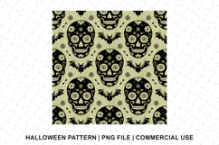 Halloween Skull Pattern Png | Sublimation | Digital Paper Product Image 1