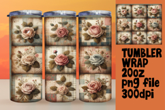 Stylish Tumbler Design for Sublimation , Patchwork Product Image 1