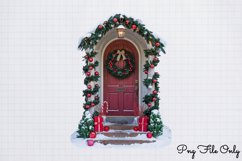 Christmas Door Sublimation Clipart PNG Product Image 1