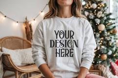 Christmas Gildan 18000 ASh Sweatshirt Mockups Product Image 1