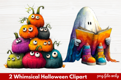 Whimsical Halloween Clipart ,Hand-Drawn Fall Holiday Product Image 1