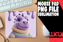 COZY DESK PAD FUN SUBLIMATION, Cute Dino Product Image 1