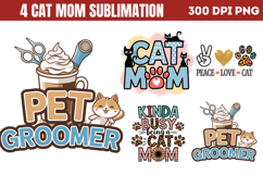 Cat Mom Sublimation Bundle PNG Product Image 8
