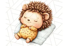 Sleeping Baby Animals PNG, Cozy Pajama Bedtime Clipart Png Product Image 3