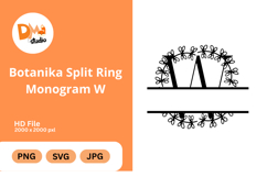 Botanika Split Ring Monogram Product Image 1
