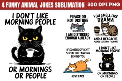 Funny Animal Jokes sublimation Bundle PNG Product Image 1