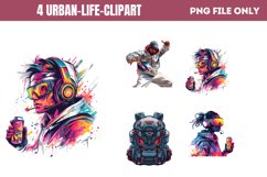 Urban Life Clipart PNG Product Image 1
