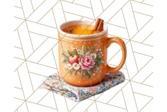 Fall Coffee Cup Clipart PNG, Autumn Mugs, Cozy Drinks Png Product Image 3