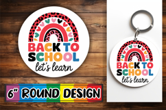 Blissful Round Keychains Sublimation, Back To School Product Image 1