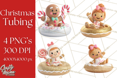 Christmas Characters Snow Tubing PNG Product Image 1