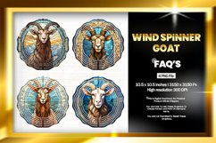 Goat Wind Spinner Sublimation - 04 Variations Product Image 1