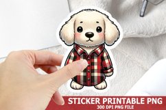 Christmas Dog Sticker| Christmas Sticker PNG Design Product Image 1