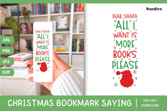 Christmas Bookmark Saying SVG For Book Lovers - Dear Santa Product Image 1