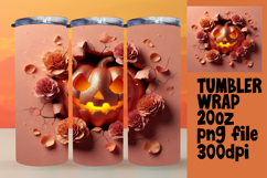 20oz Tumbler Design for Gift Ideas , 3D Pumpkin Product Image 1