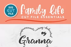 Granna svg - Granna heart - a grandma svg for crafters Product Image 2