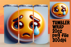Beautiful Gift: 20oz Tumbler Wrap , 3D Emoji Product Image 1