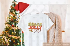 Holly Jolly Babe Sublimation | Retro Christmas PNG Product Image 3
