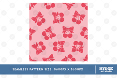 American 4th of July Coquette Cherry Bow Seamless Pattern Product Image 2