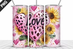 Lovely Hearts Tumbler Design | Valentine's Day Tumbler Wrap Product Image 4