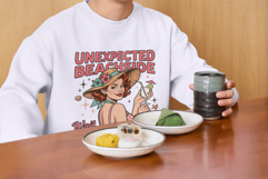 Funny Vintage Summer Beach Girl Clipart Product Image 6