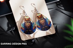 Stained Glass Owl Earring Design Product Image 1
