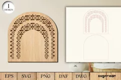 Rattan Arch Sign Laser Cut File | Door Hanger | Svg Product Image 2