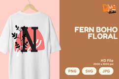 Fern Boho Floral Monogram Product Image 1