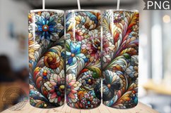 Embroidered Flowers Tumbler Wrap - High Quality 300 Dpi Product Image 1