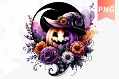 Flowers Halloween Sublimation - Flowers Clipart PNG Design Product Image 1