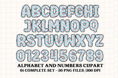 Baby Boy Alphabet PNG Clip Art, baby boy letters doodle Product Image 2