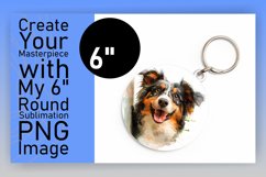 Quirky Dog Joy Circle Sublimation Mug Wrap Keychain PNG Product Image 1
