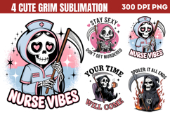 Cute Grim Sublimation Bundle PNG Product Image 4