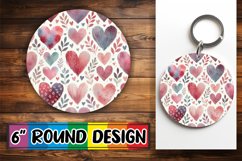 Radiant Circle Ornaments Design PNG, Heart Product Image 1
