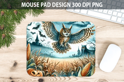 Watercolor Owl Mouse Pad Sublimation - Animal PNG Product Image 1