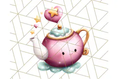 Princess Tea Party PNG Clipart with Teacups & Fancy Treats Product Image 3