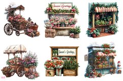 Christmas Flowers Store Clipart Product Image 3