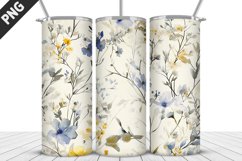 Flowers Tumbler Wrap | Sublimation Design | Tumbler PNG Product Image 1