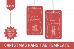 Editable Christmas Hang Tag Canva Template - 3 Product Image 1