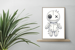 Simple Pinned Stitched Doll Halloween Voodoo PNG Product Image 2