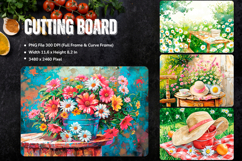 Flower Cutting Board Kitchen Chopping Board Sublimation_23 Product Image 1