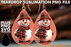 Playful Plasteline Snowman Teardrop Ear Art Product Image 1