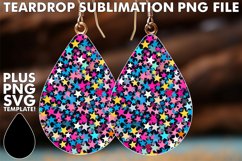Luxe Starbursts: Glittery Sublimation Teardrop Charms Product Image 1